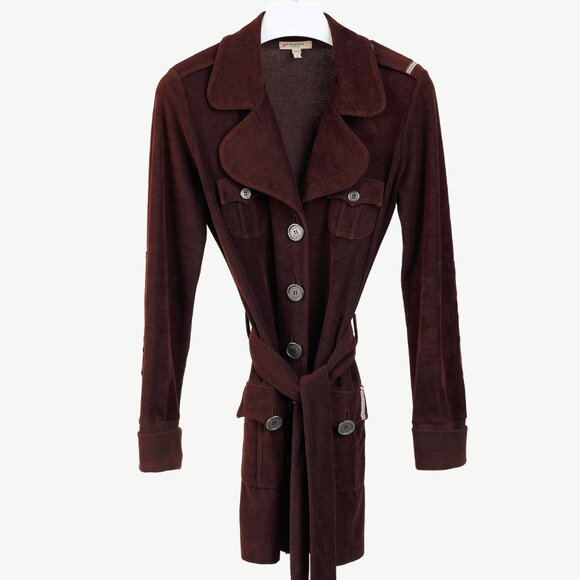 Burberry Chestnut Brown Terrycloth Military Jacket